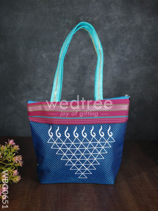 Hand bag with kolam design - WBG0651