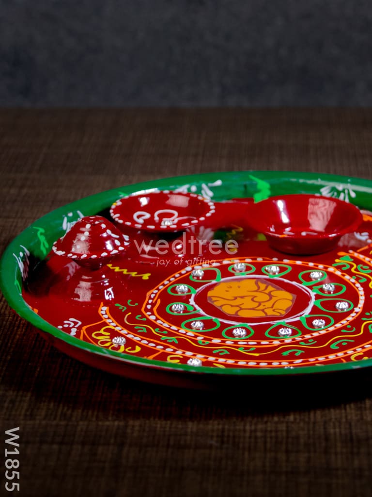 Hand painted Arthi Thali - W1855
