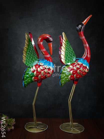 Hand Painted Crane - Set of 2 - WL2654