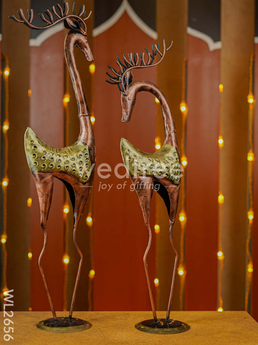 Hand Painted Deer - Set of 2 - WL2656