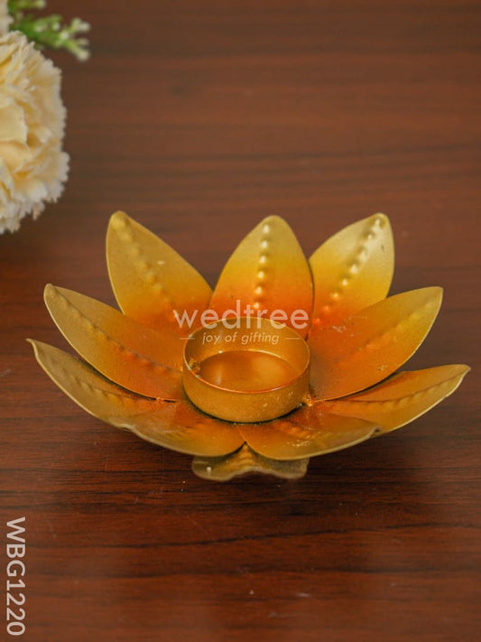 Hand painted Lotus T Light Holder - WBG1220