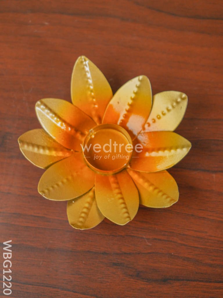 Hand painted Lotus T Light Holder - WBG1220