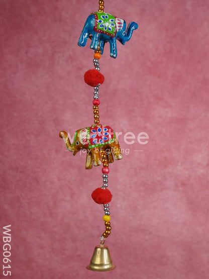 Hand Painted Metal Elephant Thoran - WBG0615