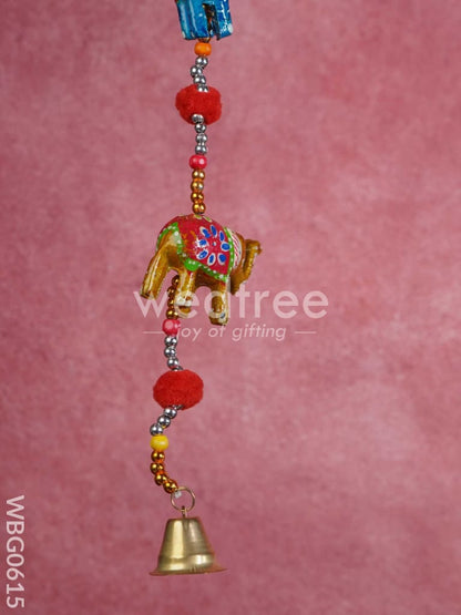 Hand Painted Metal Elephant Thoran - WBG0615
