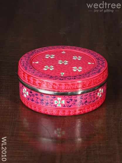 Hand Painted Poori Box - 5inches - WL2010