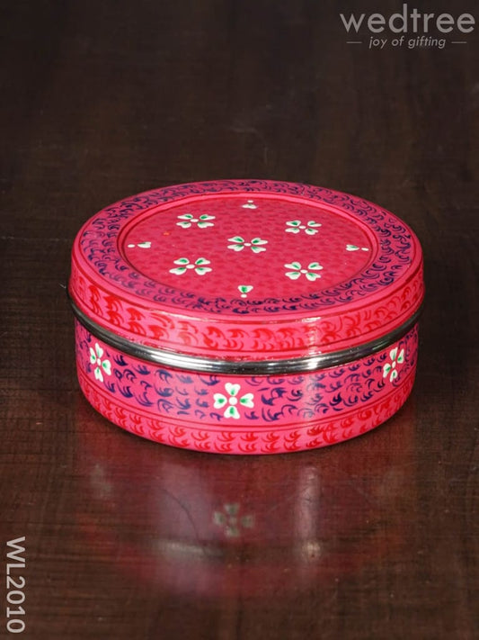 Hand Painted Poori Box - 5inches - WL2010