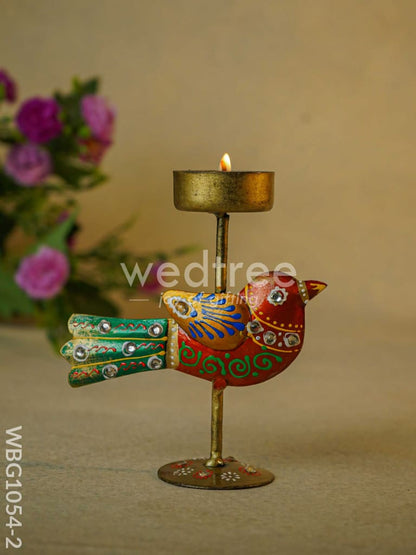Hand-painted Sparrow T-Light Holder - WBG1054-2