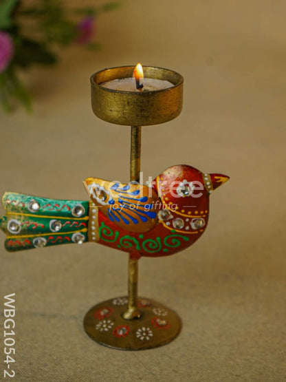 Hand-painted Sparrow T-Light Holder - WBG1054-2