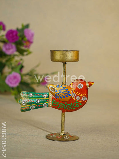Hand-painted Sparrow T-Light Holder - WBG1054-2