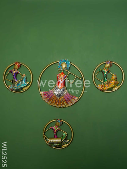 Hand Painted Wall Hanging Musicians  - Set of 4 - WL2525