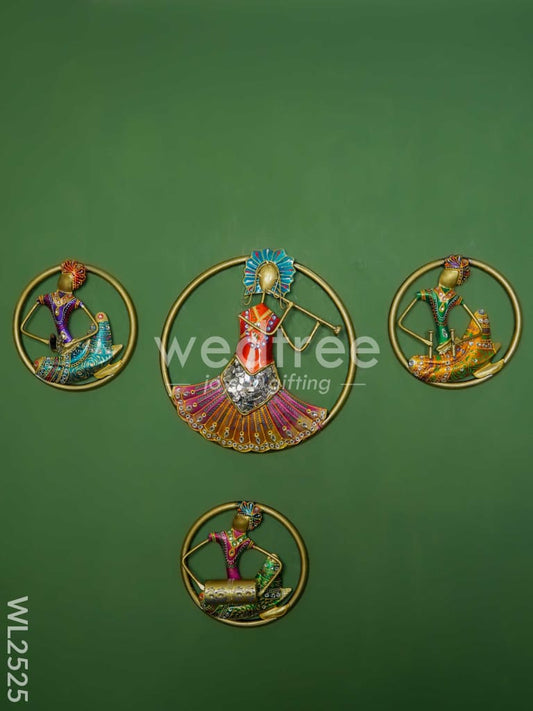 Hand Painted Wall Hanging Musicians  - Set of 4 - WL2525