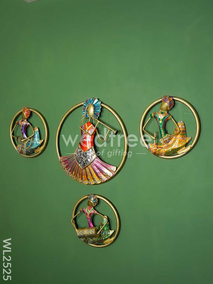 Hand Painted Wall Hanging Musicians  - Set of 4 - WL2525