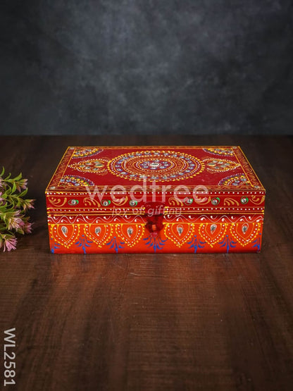 Hand Painted Wooden Organizer Box - WL2581