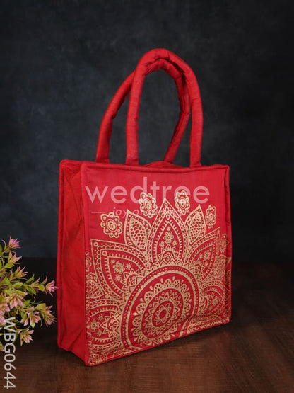 Handbag Silk Fabric with Rope Handle (10 X 10 X 2.5) - WBG0644
