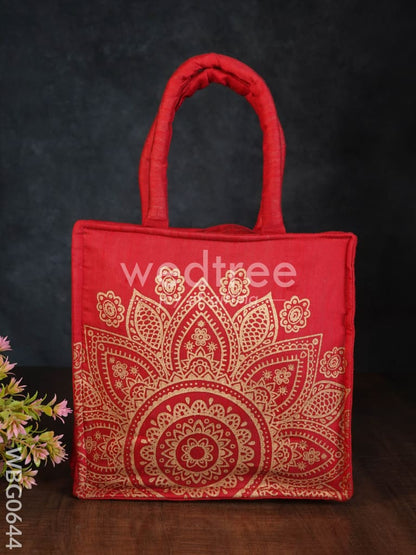 Handbag Silk Fabric with Rope Handle (10 X 10 X 2.5) - WBG0644