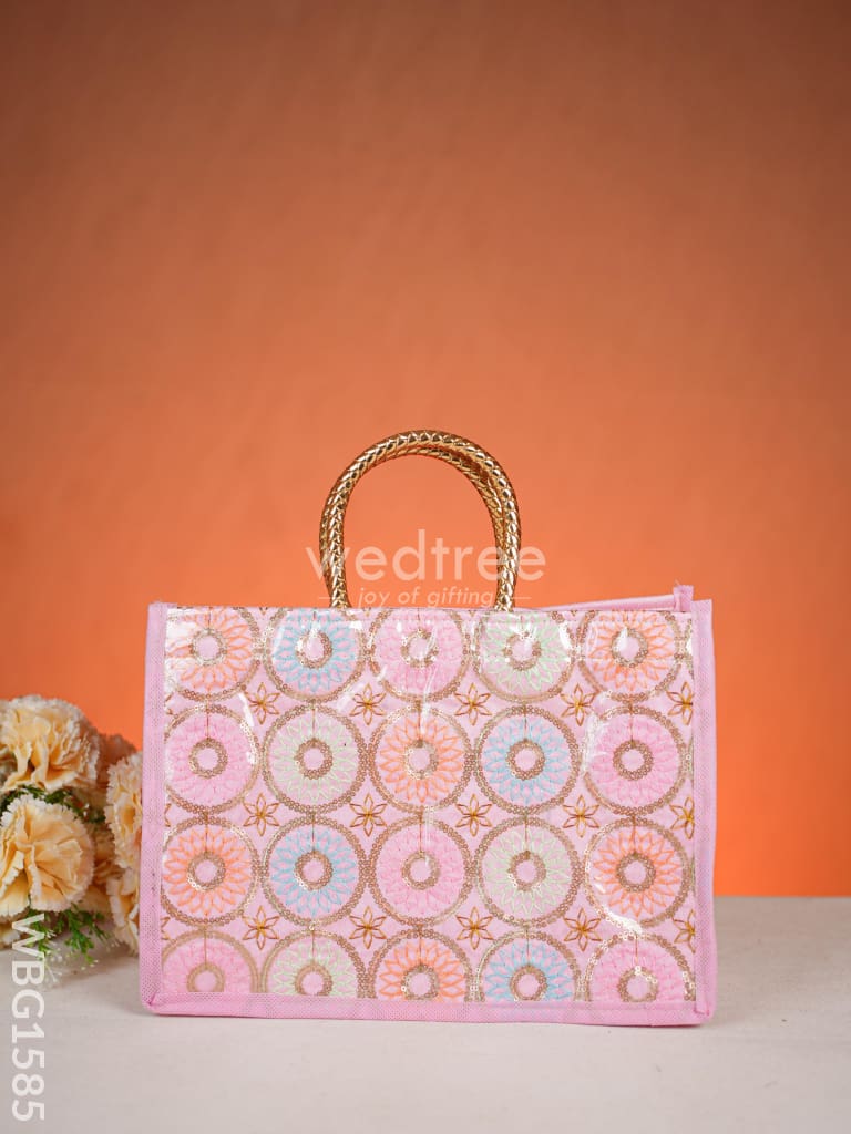 Handbag with Embroidery Design - Assorted - WBG1585