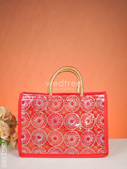 Handbag with Embroidery Design - Assorted - WBG1585