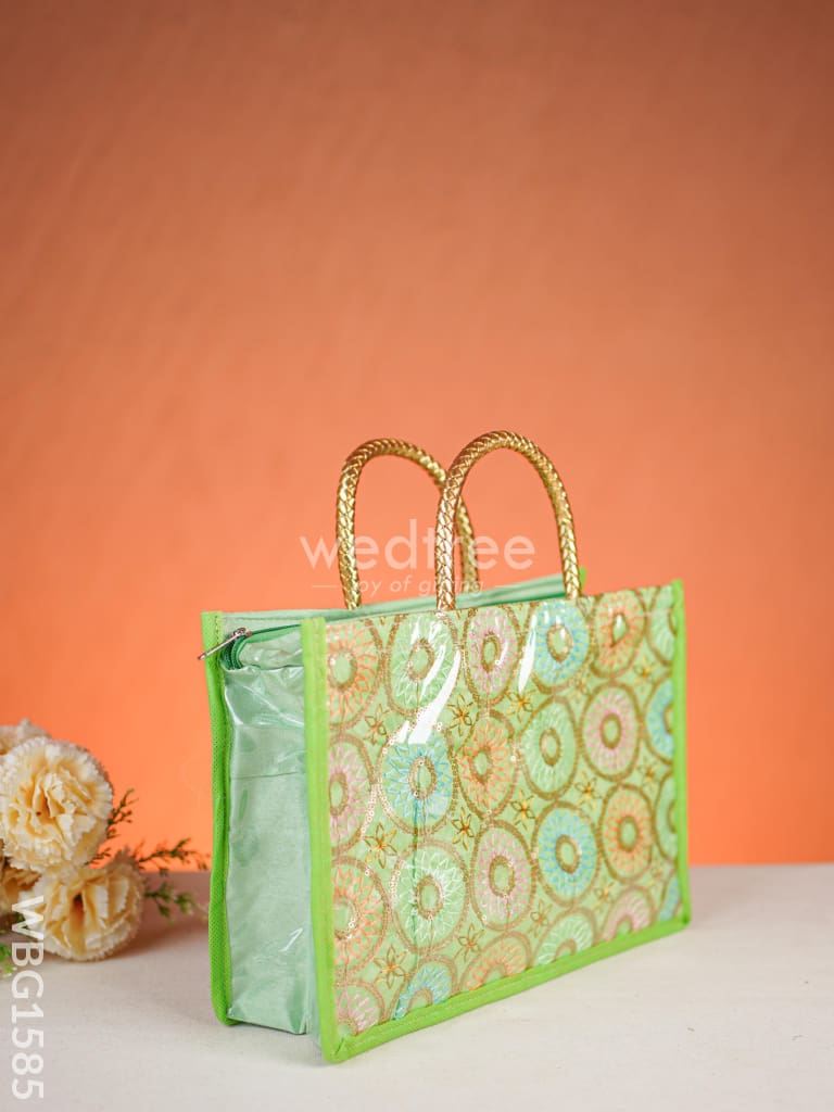 Handbag with Embroidery Design - Assorted - WBG1585