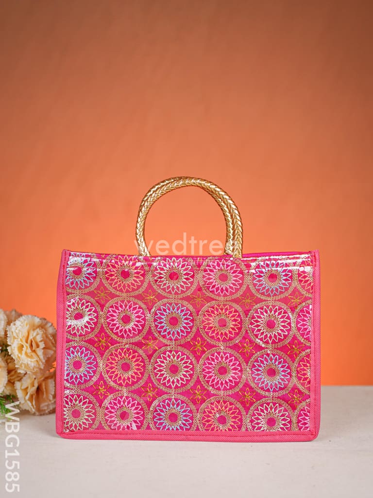 Handbag with Embroidery Design - Assorted - WBG1585
