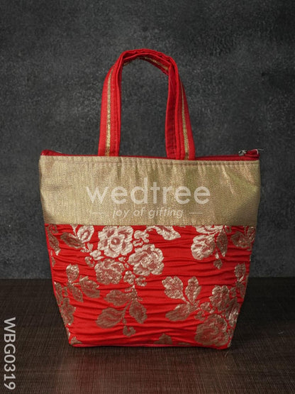 Handbag with Golden Floral Printed Design - WBG0319
