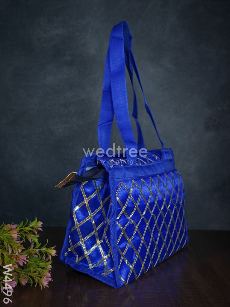 Handbag with Golden Lace Work - W4496