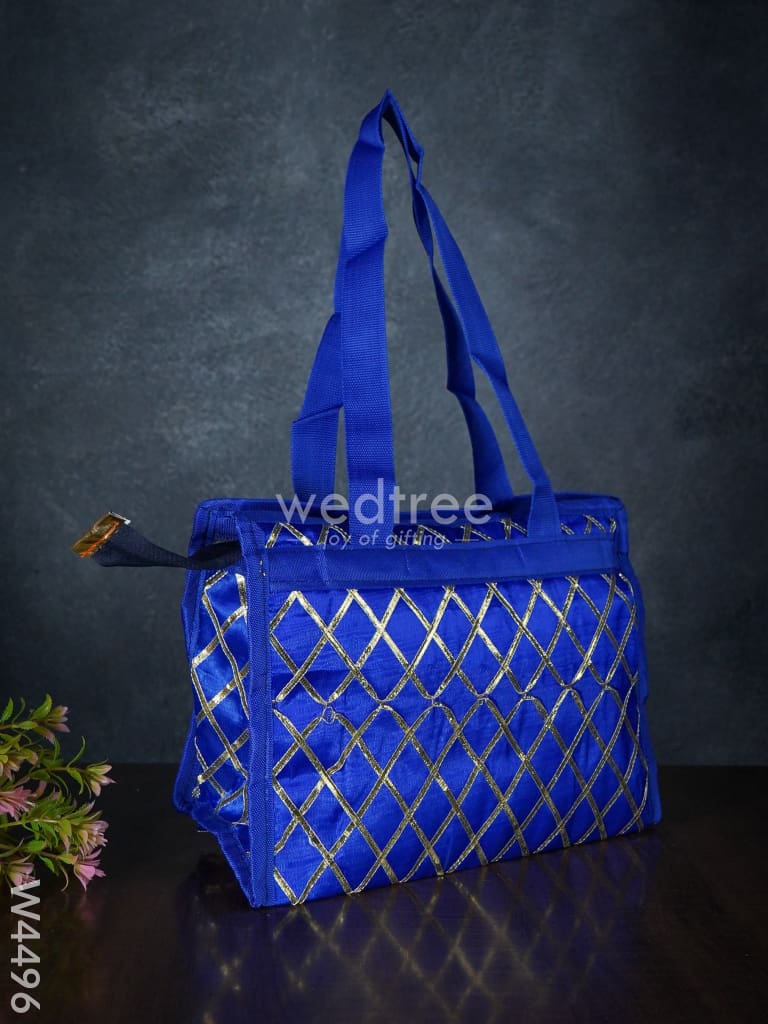 Handbag with Golden Lace Work - W4496