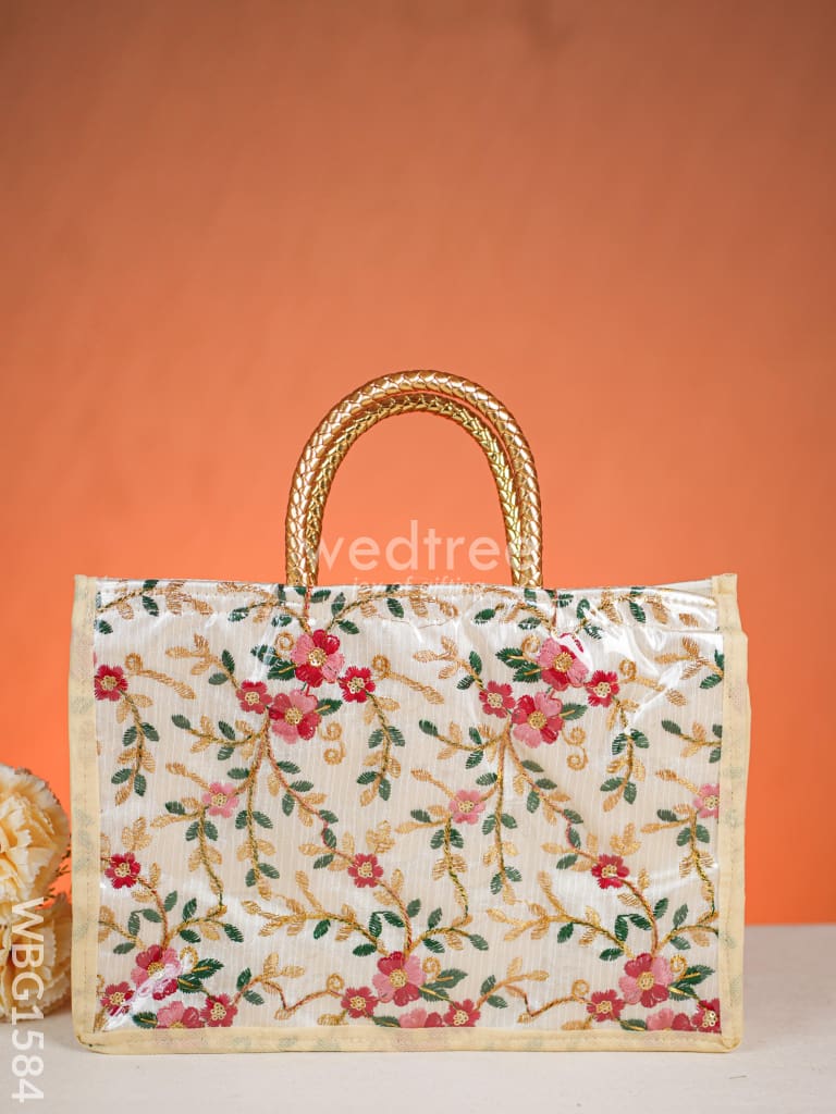 Handbag with Golden Sherwani Design - WBG1584