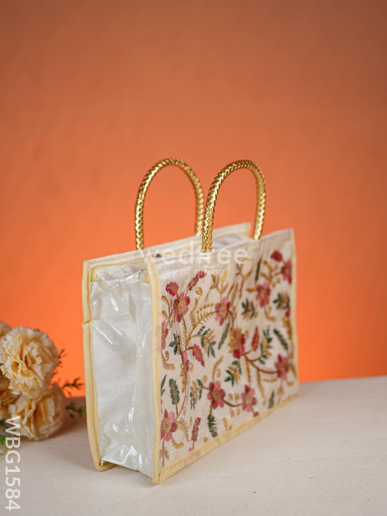 Handbag with Golden Sherwani Design - WBG1584