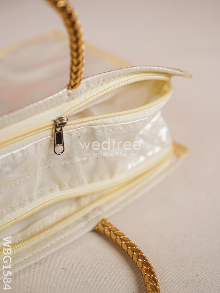 Handbag with Golden Sherwani Design - WBG1584