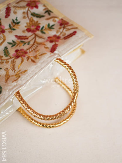 Handbag with Golden Sherwani Design - WBG1584