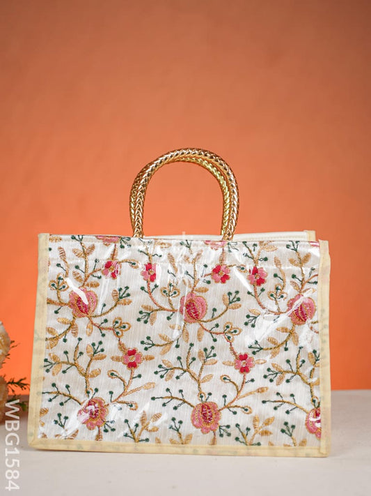 Handbag with Golden Sherwani Design - WBG1584