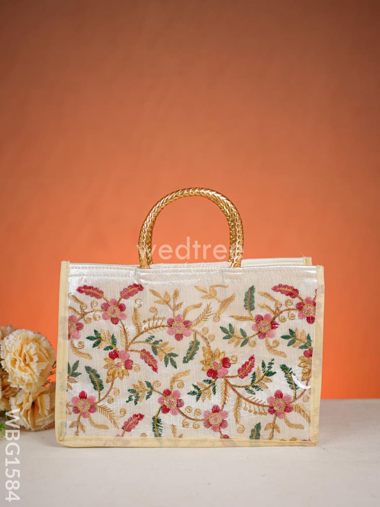 Handbag with Golden Sherwani Design - WBG1584