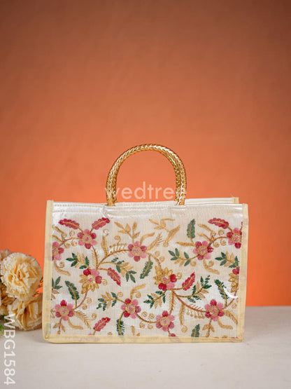 Handbag with Golden Sherwani Design - WBG1584