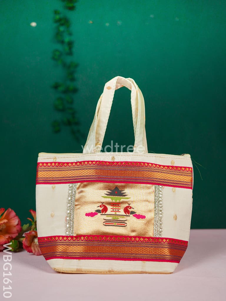 Handbag with Paithani Design - WBG1610