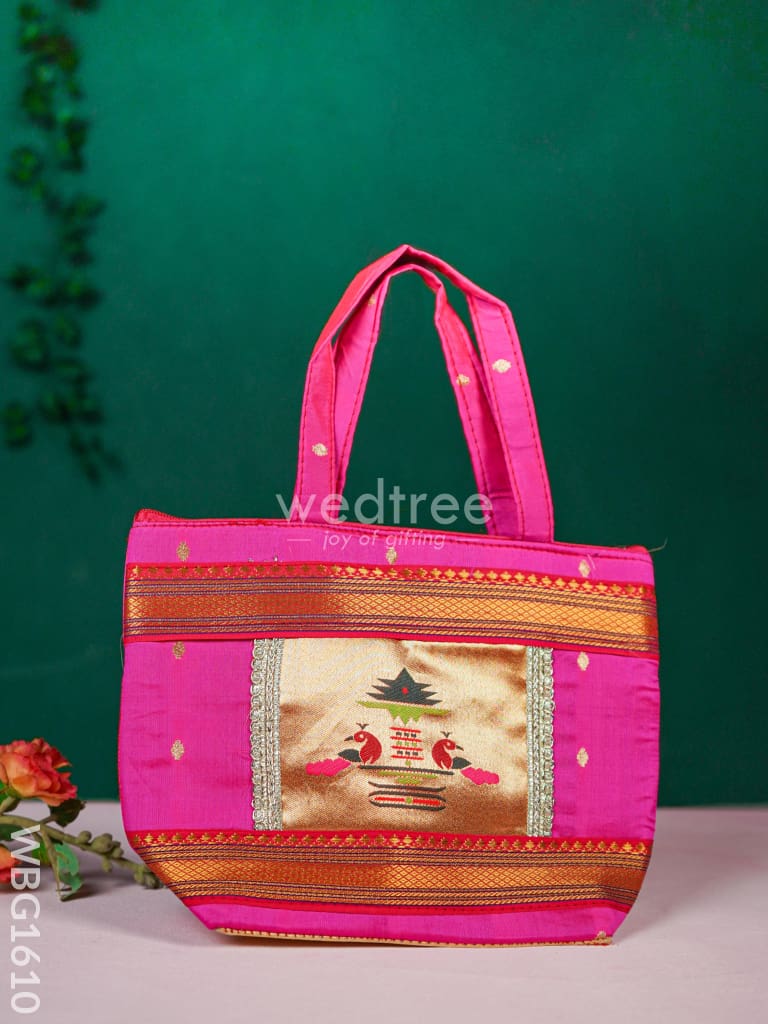 Handbag with Paithani Design - WBG1610