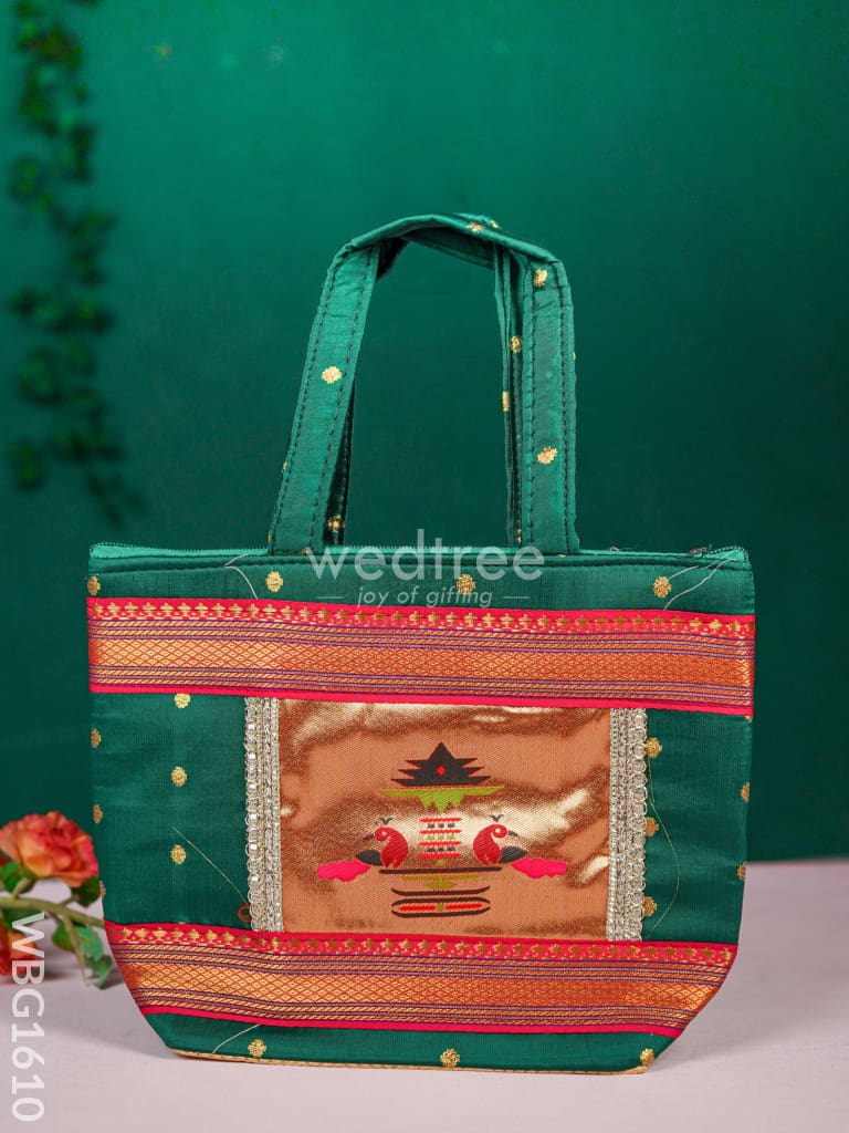 Handbag with Paithani Design - WBG1610