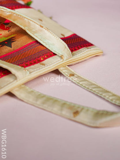 Handbag with Paithani Design - WBG1610