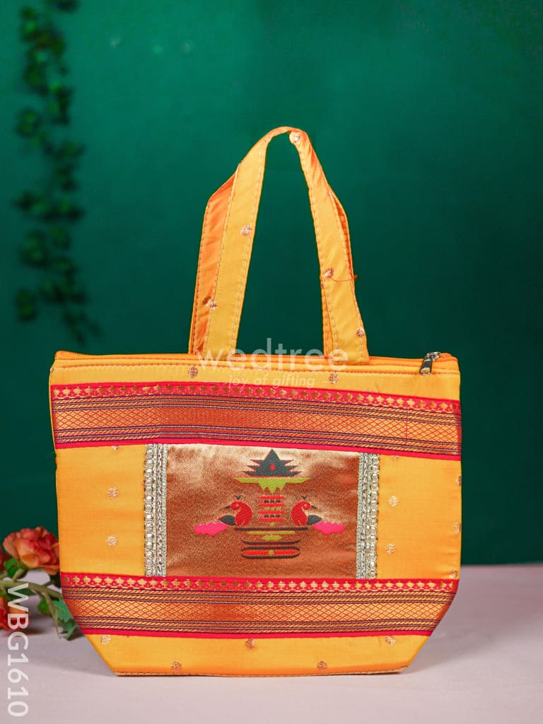 Handbag with Paithani Design - WBG1610