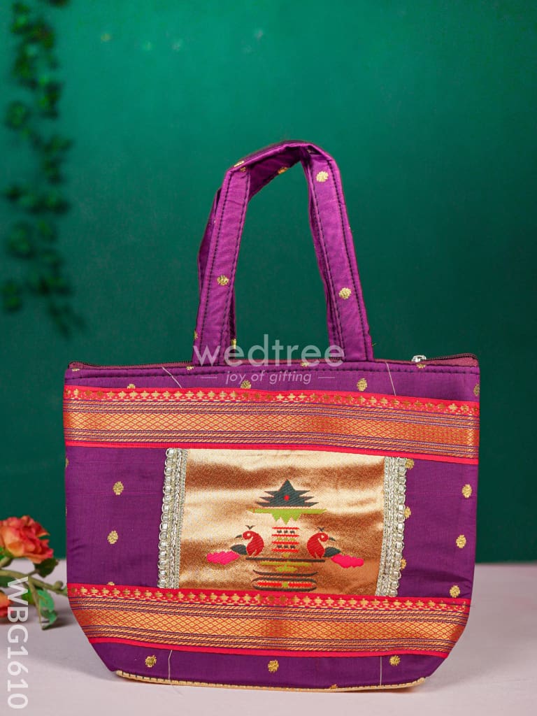 Handbag with Paithani Design - WBG1610