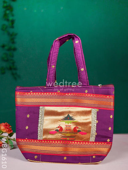 Handbag with Paithani Design - WBG1610