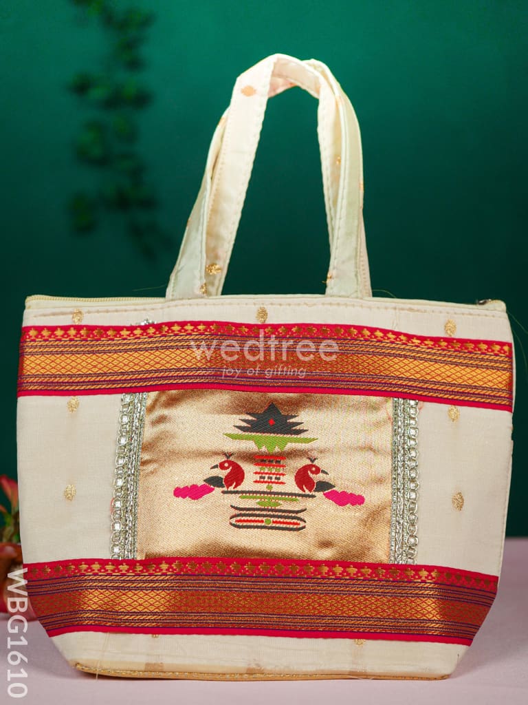 Handbag with Paithani Design - WBG1610