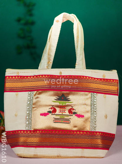 Handbag with Paithani Design - WBG1610