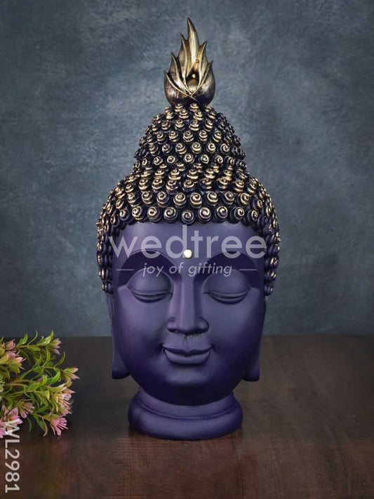 Handcrafted Polyresin Buddha Head - WL2981
