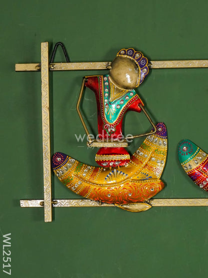 Handpainted Metal 3 Musician in Frame - WL2517