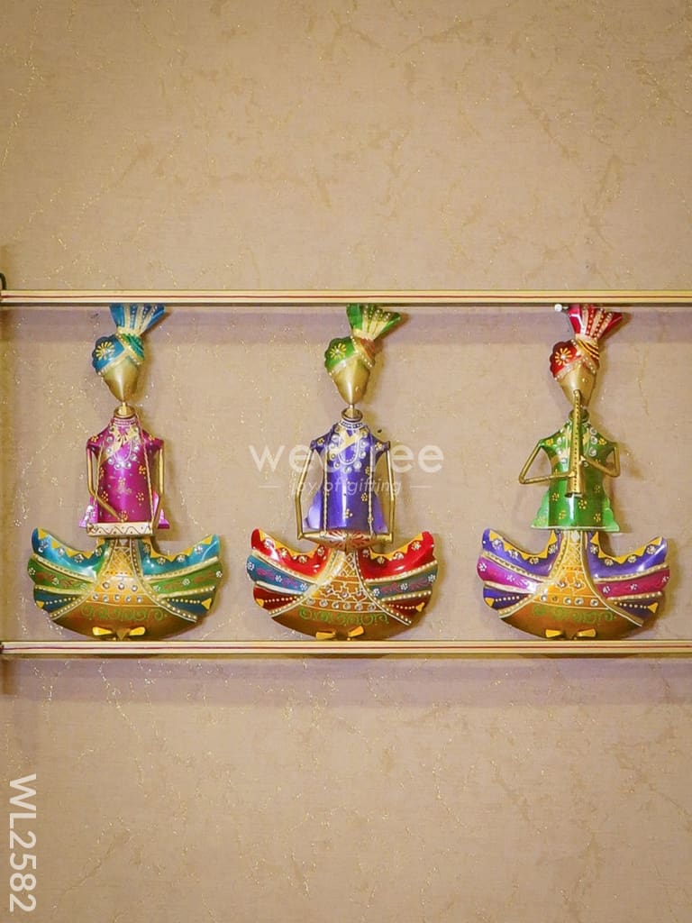 Handpainted Metal Five Punjabi Musician - WL2582