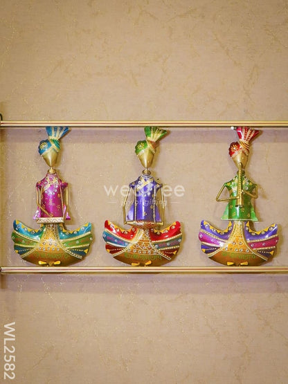 Handpainted Metal Five Punjabi Musician - WL2582
