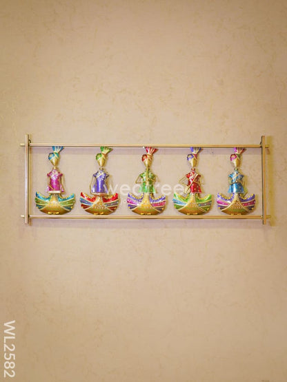 Handpainted Metal Five Punjabi Musician - WL2582