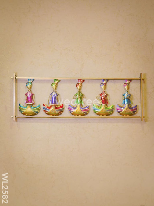 Handpainted Metal Five Punjabi Musician - WL2582