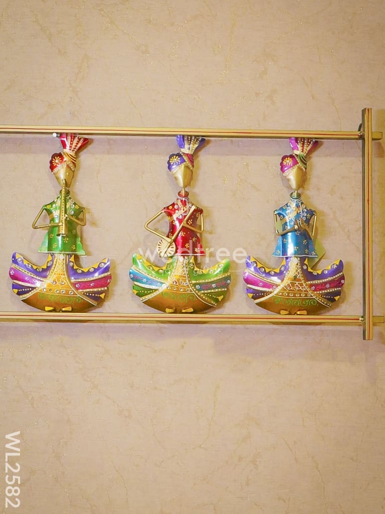 Handpainted Metal Five Punjabi Musician - WL2582