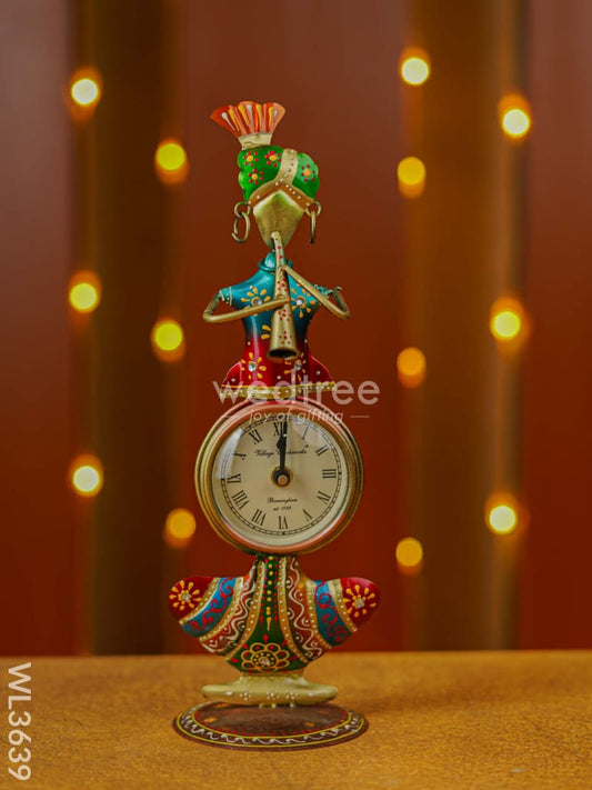 Handpainted Musician Clock Showpiece - WL3639